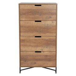 Picture of Albion Chest of 4 Drawers Chipboard Walnut U.S Designs