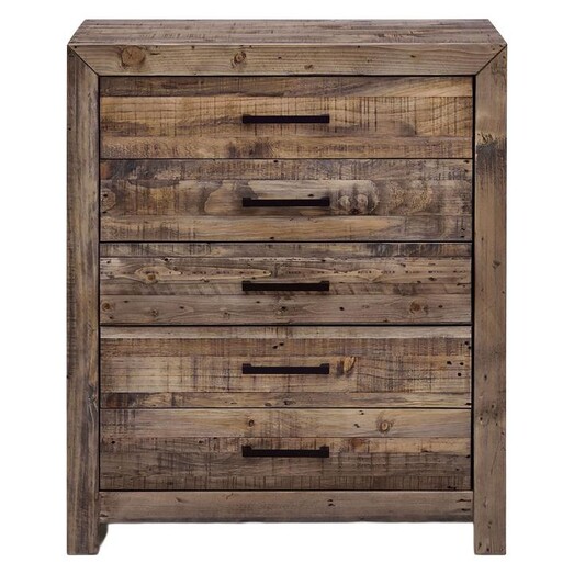 Picture of Albus Timber Chest of 5 Drawers Pine Natural Beaumont & Braddock