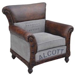Picture of Alcott Armchair Fabric Brown/Beige Phil Bee Interiors