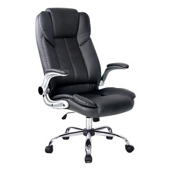 Picture of Alecks Executive Office Chair Faux Leather Black Resort Living