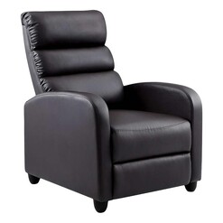 Picture of Alessandra Reclining Armchair Faux Leather Brown Resort Living