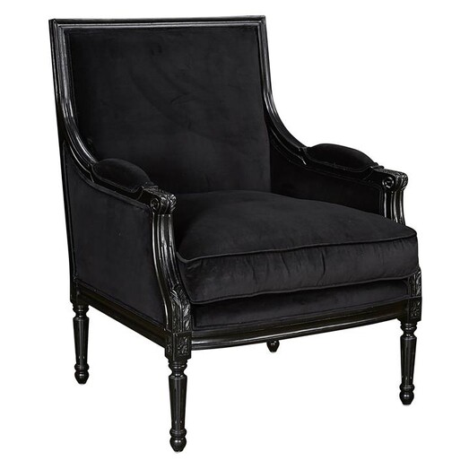Picture of Alexander Armchair, Black/Black Velvet Huntington Lane