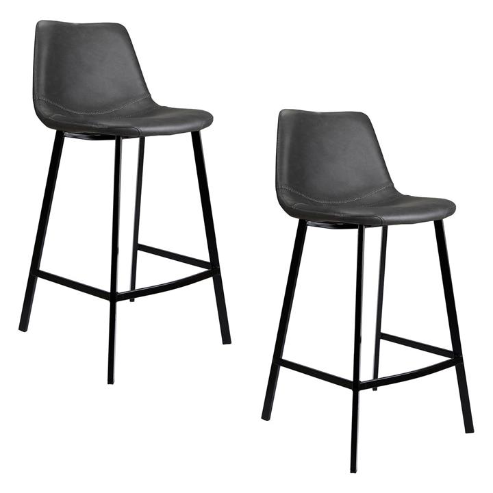 Picture of Allar Set of 2 Faux Suede Bar Stools Fabric Assorted Bay Road Designs