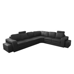 Picture of Allard Modular Lounge Setting Faux Leather Black Rothbury Home