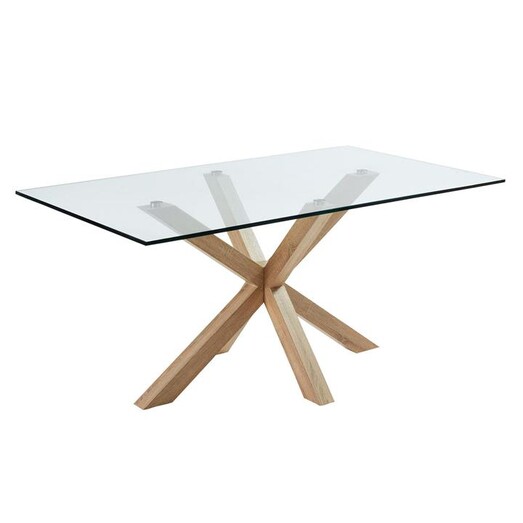 Picture of Alonzo Dining Table, Glass/Natural Vida & Co.