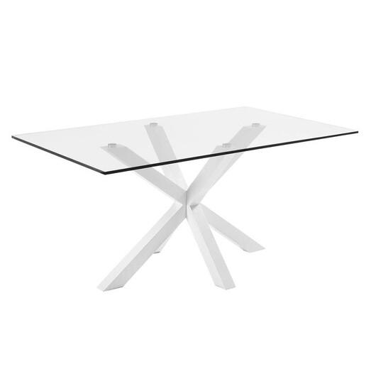 Picture of Alonzo Dining Table, Glass/White Steel Vida & Co.