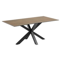 Picture of Alonzo Dining Table, Iron Corten/Black Ceramic Black/Iron Corten Vida & Co.