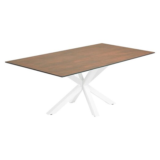 Picture of Alonzo Dining Table, Iron Corten/White Steel Ceramic White/Iron Corten Vida & Co.