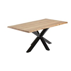 Picture of Alonzo Dining Table, Oak/Black Steel Wood Black/Oak Vida & Co.