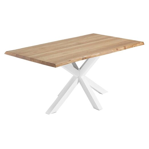 Picture of Alonzo Dining Table, Oak/White Steel Wood White/Oak Vida & Co.