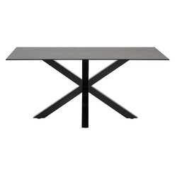 Picture of Alonzo Iron Moss Dining Table Size Medium in Black by Vida & Co.