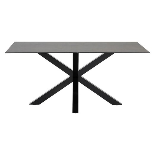 Picture of Alonzo Iron Moss Dining Table Size Medium in Black by Vida & Co.