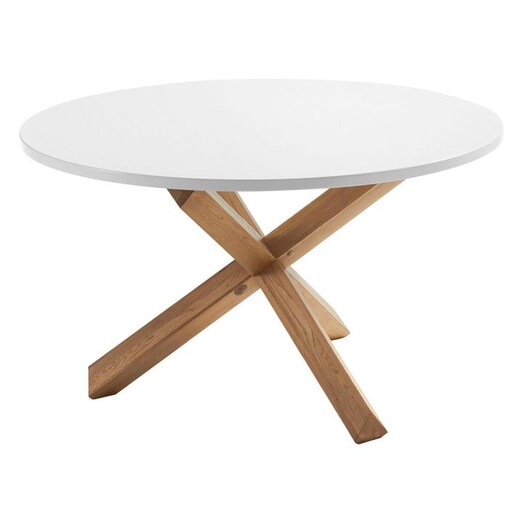 Picture of Alonzo Round Dining Table, White/Natural MDF Vida & Co. Picture of Alonzo Round Dining Table, White/Natural MDF Vida & Co.