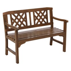 Picture of Alvaro Wooden Garden Bench Natural Frisse Outdoors