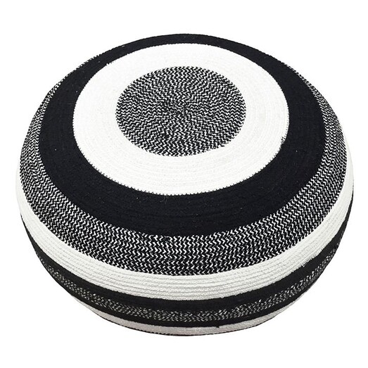 Picture of Amalya Ottoman Cotton Black/Grey j.elliot HOME