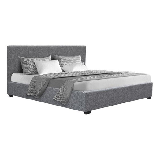 Picture of Amando Upholstered Queen Storage Bed with Gas Lift Fabric Grey Resort Living Picture of Amando Upholstered Queen Storage Bed with Gas Lift Fabric Grey Resort Living