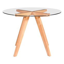 Picture of Amber Round Dining Table Fabric Natural Life Interiors