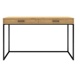 Picture of Amsterdam 2-Drawer Desk Melamine Light Timber HOMESTAR