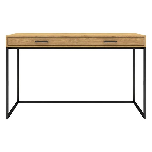 Picture of Amsterdam 2-Drawer Desk Melamine Light Timber HOMESTAR