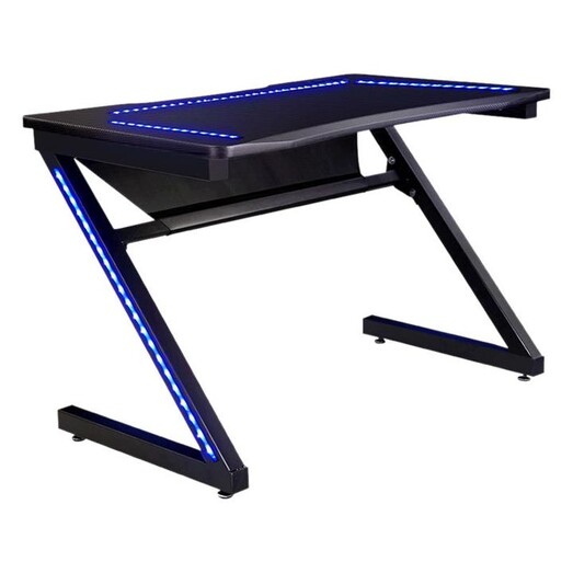 Picture of Anatolio LED Gaming Desk MDF Black Resort Living Picture of Anatolio LED Gaming Desk MDF Black Resort Living