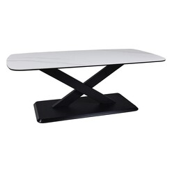 Picture of Andor Ceramic & Glass Coffee Table White Moonstone Bay Road Designs