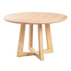 Picture of Angelique Round Dining Table Size 120cm Diametre in Light Timber by casabona