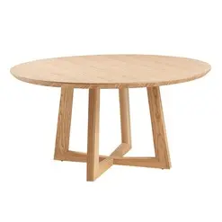 Picture of Angelique Round Dining Table Size 150cm Diametre in Light Timber by casabona