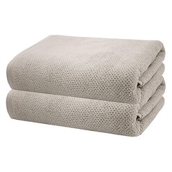 Picture of Angove Set of 2 Bath Sheets in Beige by Bambury