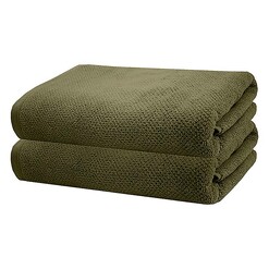 Picture of Angove Set of 2 Bath Towels in Olive by Bambury
