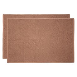 Picture of Angove Set of 2 Turkish Cotton Bath Mats in Brown by Bambury