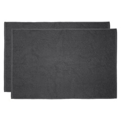 Picture of Angove Set of 2 Turkish Cotton Bath Mats in Charcoal by Bambury