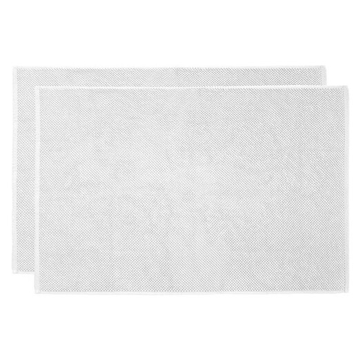 Picture of Angove Set of 2 Turkish Cotton Bath Mats in White by Bambury
