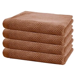 Picture of Angove Set of 4 Turkish Cotton Hand Towels in Brown by Bambury