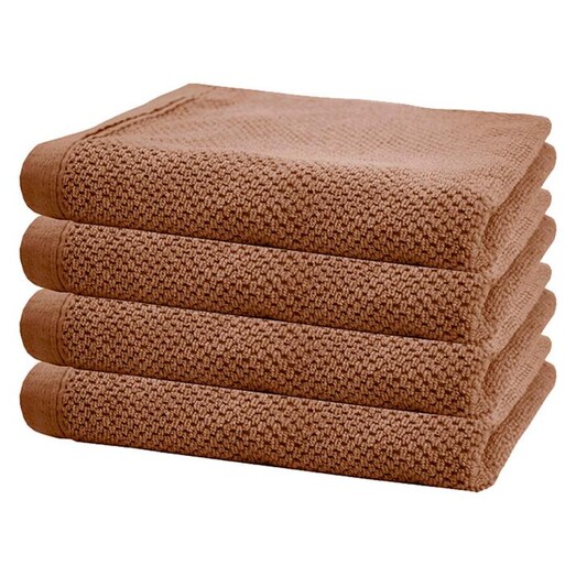 Picture of Angove Set of 4 Turkish Cotton Hand Towels in Brown by Bambury