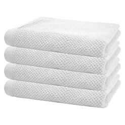 Picture of Angove Set of 4 Turkish Cotton Hand Towels in White by Bambury