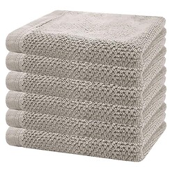 Picture of Angove Set of 6 Face Washers in Beige by Bambury