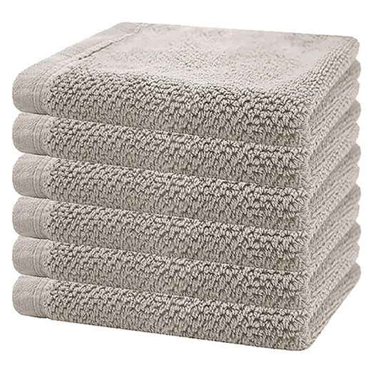 Picture of Angove Set of 6 Face Washers in Beige by Bambury