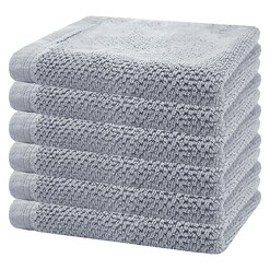 Picture of Angove Set of 6 Turkish Cotton Face Washers in Black by Bambury