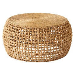 Picture of Anguila Handwoven Bohemian Coffee Table in Brown by Amalfi