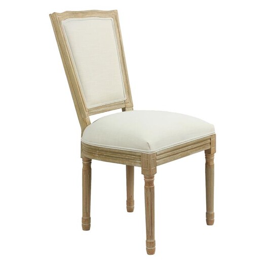 Picture of Angular Set of 2 Upholstered Timber Dining Chairs in Beige by Homeflex