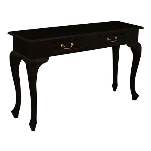 Picture of Annalise 2 Drawer Timber Console Table in Chocolate by Kayu Estate