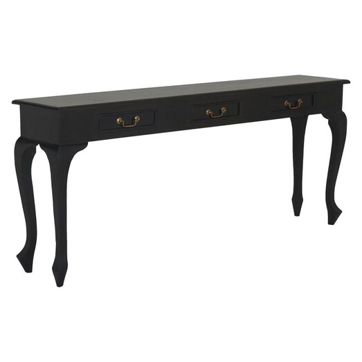 Picture of Annalise 3 Drawer Timber Console Table, Chocolate Mahogany Kayu Estate