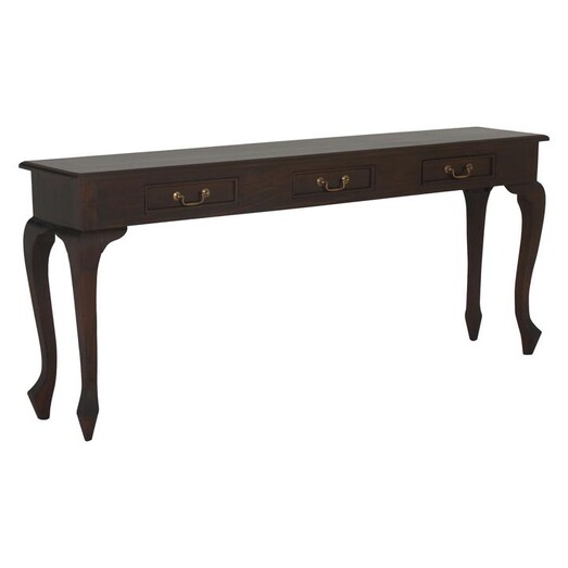 Picture of Annalise 3 Drawer Timber Console Table, Mahogany Kayu Estate