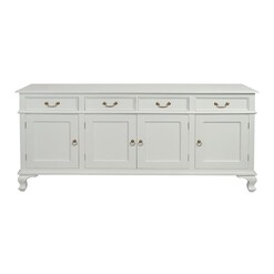 Picture of Annalise 4 Drawer Timber Buffet in White by Kayu Estate