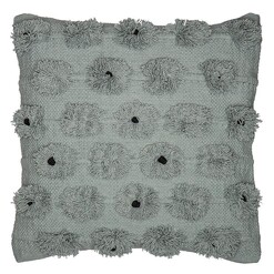 Picture of Anoka Cushion with Flower Detail in Blue by Amalfi