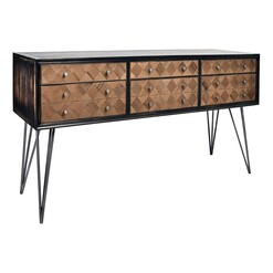 Picture of Antica Console Table Oak Distressed Black/Oak Alliance Furniture