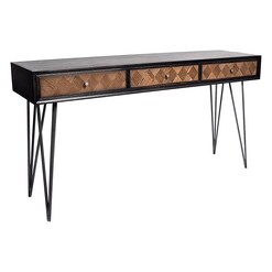 Picture of Antica Hall Table Oak Distressed Black/Oak Alliance Furniture