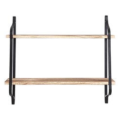 Picture of Antoun 2-Tier Floating Shelves Wood Black Levede