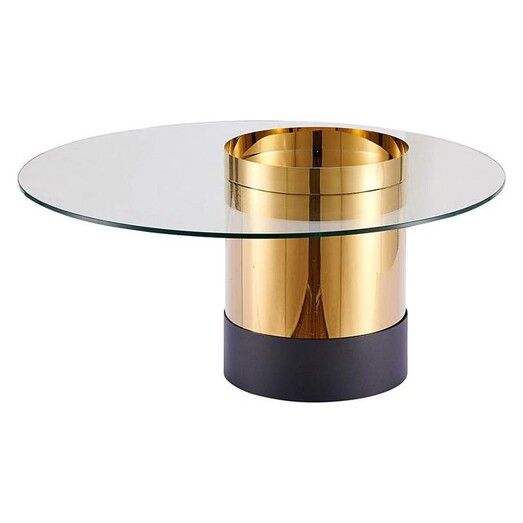 Picture of Apulia Glass Top Coffee Table in Gold/Natural by Future Classics Furniture