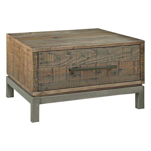 Picture of Ardennes Reclaimed Wood Side Table Brown Beaumont & Braddock